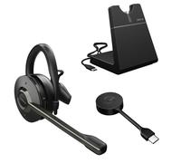 Jabra Engage 55 SE (Second Edition) - Cuffie wireless convertibili con supporto di ricarica e adattatore DECT USB-C Link 400, funzionano con tutte le piattaforme UC come Google Meet & Zoom, colore