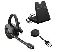 Jabra Engage 55 SE (Second Edition) - Cuffie wireless convertibili con supporto di ricarica e adattatore DECT Link 400 USB-A - Certificato MS Teams, funziona con tutte le altre piattaforme, nero