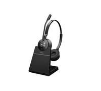 Jabra Engage 55 - Cuffie stereo MS, adattatore DECT Link 400a USB-A, supporto da scrivania Engage 55, cavo USB-C a USB-A da 1,2 m, custodia per il trasporto, garanzia e avviso (opuscoli di sicurezza)