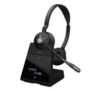 Jabra Engage 75 SE Stereo Wireless Headset Chiamate professionali, sicurezza DECT, da USB-C a USB-A, microfono avanzato a cancellazione di rumore, comfort per tutto il giorno include base, cavi - Nero