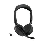 Jabra Evolve 2 65 Flex Cuffie Stereo Wireless Bluetooth, tecnologia di cancellaz
