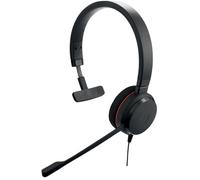 Jabra Evolve 20 Mono Headset - Cuffie certificate Microsoft per softphone VoIP con cancellazione passiva del rumore - USB-C/A - Nero