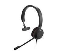 Jabra Evolve 20 Cuffie Mono, Certificate per Microsoft Teams, Softphone VoIP, con Funzione Noise Cancelling, Cavo USB con Controller, Nero