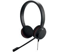Jabra Evolve 20 - Cuffie stereo certificate Microsoft per softphone VoIP con cancellazione passiva del rumore, USB-C/A, colore nero