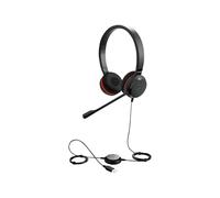 Jabra Evolve 30 II - USB-A/USB-C - cuffie doppie con cavo certificate per Microsoft Teams | jack da 3,5 mm