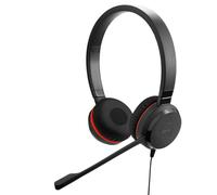 Jabra Evolve 30 II Cuffie Stereo con Cavo USB, Nero | Certificate Microsoft Teams, unità di controllo chiamate, microfono a cancellazione del rumore, indicatori LED