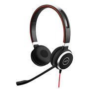 Jabra Evolve 40 UC Cuffie Stereo Cuffie certificate per UC, softphone VoIP e con funzione Passive Noise Cancelling Cavo USB-A con controller Nero