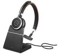 Jabra Evolve 65 SE Cuffie Wireless Mono - Bluetooth, Dongle USB-A+supporto, Ottimizzato per Microsoft Teams, Nuova edizione