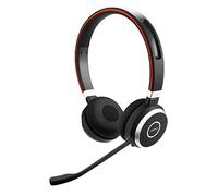 Jabra Evolve 65 SE Link380a MS Stereo - Auricolare Bluetooth con microfono a cancellazione del rumore, batteria a lunga durata e doppia connettività, funziona con tutte le altre piattaforme, nero