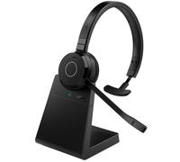 Jabra Evolve 65 TE (terza edizione) Cuffie senza fili con supporto di ricarica - Microfono a cancellazione del rumore, autonomia di 16 ore, doppia connettività, certificato MS Teams, supporta altre