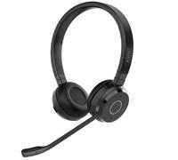 Jabra Evolve 65 TE (Third Edition) - Cuffie wireless a doppio orecchio, microfono a cancellazione del rumore, durata della batteria 16 ore, doppia connettività, funziona con tutte le piattaforme UC
