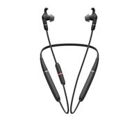 Jabra Evolve 65e In-Ear Headphones - Unified Communications Optimised Active Noise Cancelling Bluetooth Earbuds - Tutte Le Piattaforme, Nero