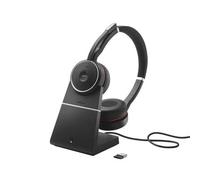 Jabra Evolve 75 Auricolare Con cavo e senza cavo A Padiglione Ufficio Micro-USB Bluetooth Nero, Rosso