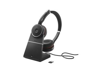 Jabra Evolve 75 Cuffie cablate e wireless Archetto per chiamate/musica Supporto di ricarica Bluetooth Nero - Nouvo
