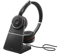 Jabra Evolve 75 MS Stereo Auricolare Con cavo e senza cavo A Padiglione Ufficio Micro-USB Bluetooth Nero, Rosso