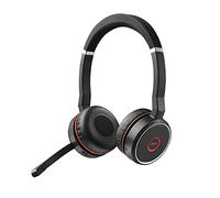 Jabra Evolve 75 SE Cuffie Stereo Wireless - Bluetooth - Microfono con cancellazione del rumore e ANC - Certificate per Google Meet e Zoom, funzionano con tutte le altre principali piattaforme - Nero