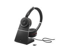 Jabra Evolve 75 UC Stereo Auricolare Con cavo e senza cavo A Padiglione Ufficio Micro-USB Bluetooth Nero