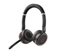 Jabra EVOLVE 75 UC STEREO AURICULARES INALÁMBRICO Y ALÁMBRICO DIADEMA OFICINA/CENTRO DE LLAMADAS MICROUSB BLUETOOTH NEGRO, ROJO