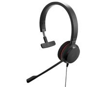 Jabra Evolve - Auricolare cablato 20 (edizione 2025) - Auricolare cablato singolo per ufficio e lavoro da casa - Controllo chiamate - Certificato per team MS - Connettività USB-C/A - Nero