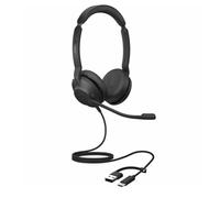 Jabra Evolve2 30 SE (versione 2025) Cuffie a doppio orecchio con microfono per lavoro - Cuffie per computer - Cavo USB-A e USB-C - Certificato Microsoft Teams - Funziona con tutte le piattaforme per