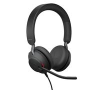 Jabra Evolve2 40 SE Cuffie stereo cablate con cancellazione del rumore, microfono e cavo USB-C/A - Certificazione MS Teams, compatibile con tutte le altre piattaforme - Nero