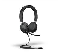 Jabra Evolve2 40 SE - Cuffie stereo con cancellazione del rumore, con tecnologia di chiamata a 3 microfoni e cavo USB-C, funzionano con tutte le principali piattaforme di comunicazione unificata come