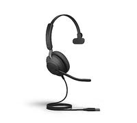 Jabra Evolve2 40 SE Wired Mono Noise Cancelling Headset - Caratteristiche 3-Mic Call Technology e USB-A Cable - Funziona con tutte le principali piattaforme di comunicazione unificata come Zoom e