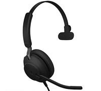 Jabra Evolve2 40 UC Cuffie cablate, USB-A, Mono, Nero - Cuffie per telefonate e musica, maggiore comfort per tutto il giorno, cuffie con cancellazione passiva del rumore, ottimizzate UC con