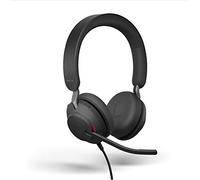 Jabra Evolve2 40 UC - Cuffie cablate, USB-A, stereo, colore nero, per chiamate e musica, comfort per tutto il giorno, cuffie con cancellazione passiva del rumore, ottimizzate UC con connessione USB-A