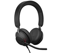 Jabra Evolve2 40 UC - Cuffie cablate, USB-C, stereo, colore nero, per chiamate e musica, comfort migliorato per tutto il giorno, cuffie con cancellazione passiva del rumore, ottimizzate UC con