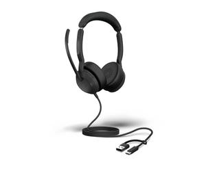 Jabra Evolve2 50 UC Duo USB C/A Cuffie stereo USB-A/C con ANC e microfono antirumore, progettate per le comunicazioni unificate.