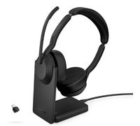 Jabra Evolve2 55 auricolare stereo, Bluetooth, Link380a, MS, supporto di rica...