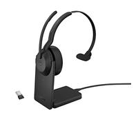 Jabra Evolve2 55 Cuffie Wireless Mono con base di ricarica, USB-A dongle, Ottimizzato per Microsoft Teams, Mono, Supporto incluso