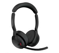 Jabra Evolve2 55 Cuffie Wireless Stereo con base di ricarica, Dongle USB-C, Tutte le piattaforme, Stereo, Supporto incluso