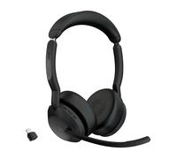 Jabra evolve2 55 auricolare wireless a padiglione ufficio bluetooth base di ricarica nero