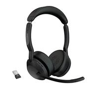 Jabra Evolve2 55 Cuffie Wireless Stereo con tecnologia Jabra Air Comfort, USB-A dongle, Tutte le piattaforme, Stereo, Senza Supporto