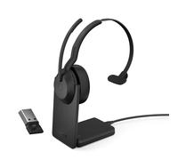 Jabra Evolve2 55 UC Mono LINK 380 USB-a con base di ricarica Cuffie wireless Mono UC per PC e telefono mobile con connessione dongle USB-a e base di