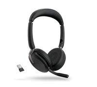 Jabra Evolve2 65 Flex UC Stereo Link 380 USB-A Cuffie professionali, comode da trasportare, con riduzione attiva del rumore (ANC) senza rivali