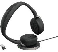 Jabra Evolve2 65 Flex + Wireless Charging Station Biauricolare / Stereo Microsoft Teams USB-C