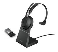 Jabra Evolve2 65 Mono USB-A MS con supporto di ricarica Cuffie senza fili con connessione USB-A ottimizzate per Microsoft Teams - ideali per uffici