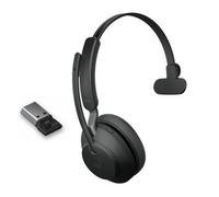 Jabra Evolve2 65 Mono USB-A UC - Nero Cuffie senza fili con connessione Dongle USB-A per PC e telefoni mobili - ideale per gli uffici