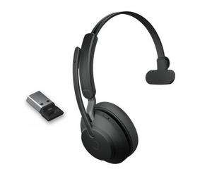 Jabra Evolve2 65 Mono USB-A UC - Nero Cuffie senza fili con connessione Dongle USB-A per PC e telefoni mobili - ideale per gli uffici