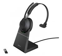 Jabra Evolve2 65 MS Auricolare Mono Bluetooth Nero + Supporto di Ricarica