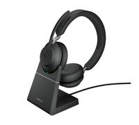 Jabra Evolve2 65, MS Stereo Wireless Headband Desktop/Call Centre USB Type-A Bluetooth Nero - Nouvo