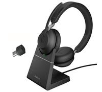 Jabra Evolve2 65 Stereo USB-C MS con supporto di ricarica Cuffie senza fili per PC e dispositivi mobili con connessione USB-C - ideali per uffici e