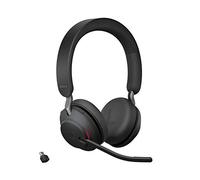 Jabra Evolve2 65 Wireless PC Headset - Noise Cancelling, Tutte le piattaforme, Dongle USB-C, Nero, Stereo