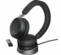Jabra Evolve2 75 Ms Bluetooth Stereo Cuffie Usb-A Con di Ricarica Stand Nuovo