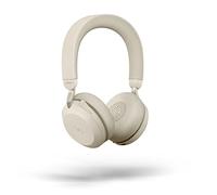Jabra Evolve2 75 Wireless PC Headset with 8-Microphone Technology - Dual Foam Stereo Headphones, USB-A dongle, Tutte le piattaforme, Colore Beige, Senza Supporto