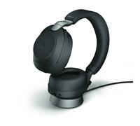Jabra Evolve2 85 Stereo USB-A MS con supporto di ricarica Cuffie wireless duo con dongle USB-A ottimizzato per Teams con supporto di ricarica- ideale