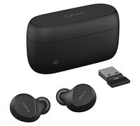 Jabra Evolve2 Buds Auricolari Bluetooth In-Ear True Wireless, cancellazione attiva del rumore (ANC), 4 microfoni - Certificazione Microsoft Teams, funziona con tutte le altre app per riunioni - Nero